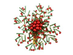 LAALU.cz Prstan za prtičke z božičnimi cvetovi 6 x 8 cm