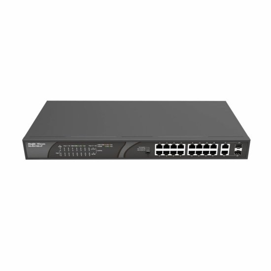 Ruijie Reyee stikalo 100M 16-port PoE + 2xGiga 2x SFP kovinsko ohiš RG-ES118S-LP