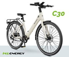 MS ENERGY C30 električno kolo, cestno/mestno, 69,85cm (27,5), 250W, 360Wh 36V 10Ah, disk zavore, LCD