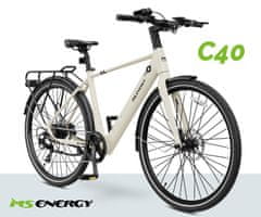 MS ENERGY C40 električno kolo, cestno/mestno, 69,85cm (27,5), 250W, 360Wh 36V 10Ah, disk zavore, LCD