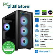 PCplus Storm namizni računalnik, i7-14700F, 32GB, SSD2TB, RTX5060Ti, W11H + Xbox GP