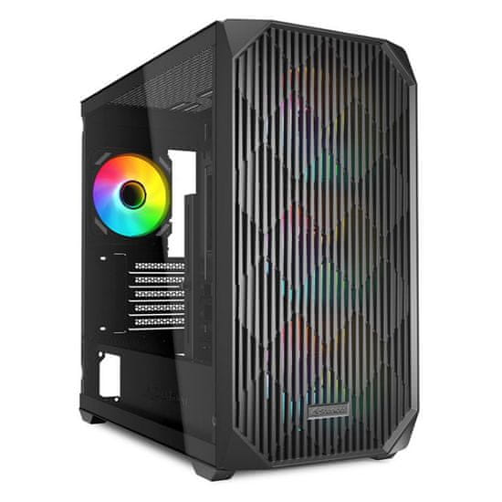 Sharkoon MK3 RGB midiATX okno črno ohišje
