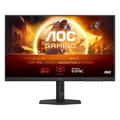 AOC Q27G4XF monitor, 27, QHD, 180Hz, 0.5ms (MONAO00030)