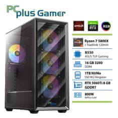 PCplus Gamer namizni računalnik, R7-5800X, 16GB, SSD1TB, RTX5060Ti, FreeDOS