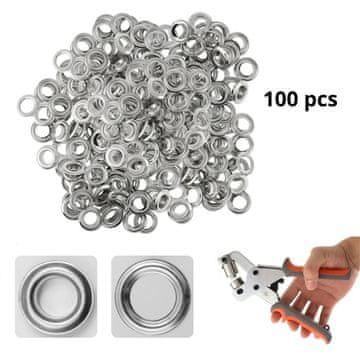 Netscroll 100 kovinskih obročkov za izdelek GripTool, Grips
