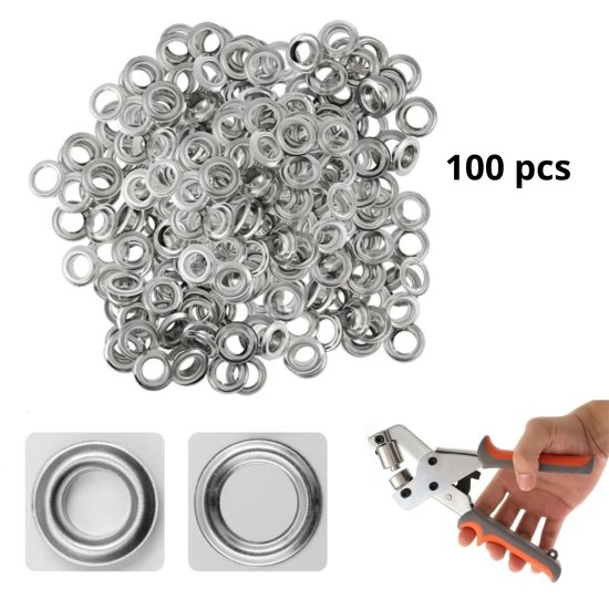 Netscroll 100 kovinskih obročkov za izdelek GripTool, Grips