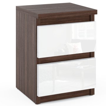 shumee Nočna omarica Wenge hrast bel sijaj 30 CM Nočna omarica Nakastlik Spalnica