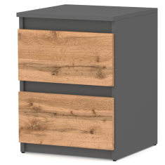 shumee LOFT NOČNA OMARICA 40 CM MAT SIVI HRAST WOTAN VELIKA NOČNA OMARICA ZA SPALNICO