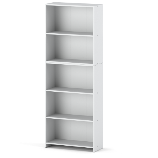 shumee Pisarniška knjižna omara bela 70 CM s 5 policami, fascikli Toys Loft