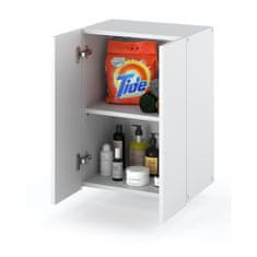 shumee Viseča kopalniška omarica bela kopalniško pohištvo v stebru 40 cm