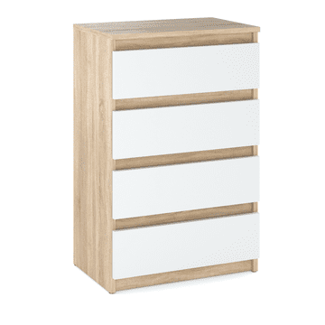 shumee Komoda 60 CM 4S sonoma hrast bela TV omarica Pohištvo za dnevno sobo