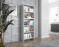 shumee Bela pisarniška knjižna omara 60 CM 5 polic Polica za igrače Loft