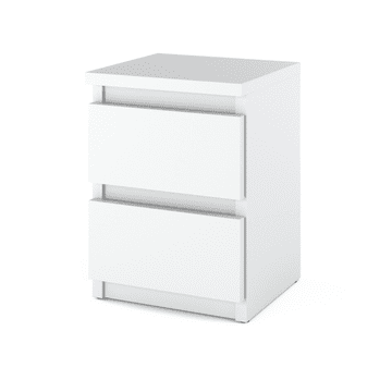 shumee Bela nočna omarica 30 CM 2S Nakastlik Loft Spalnica Pohištvo