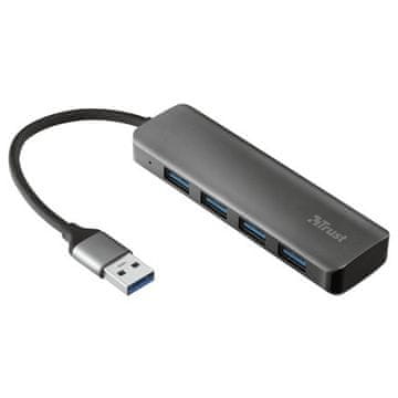 Trust Trust Halyx USB/ 4x USB 3.2 - srebrn