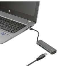 Trust Trust Halyx USB/ 4x USB 3.2 - srebrn