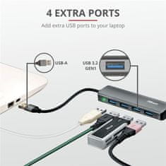 Trust Trust Halyx USB/ 4x USB 3.2 - srebrn