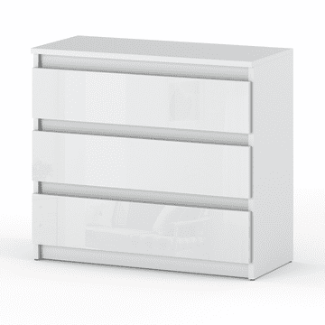 shumee Sijajna bela komoda 80 cm TV kabinet Pohištvo za dnevno sobo, spalnico