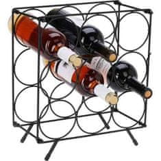 EXCELLENT Odlično KO-DD1001030 Kovinsko stojalo za vino za 9 steklenic