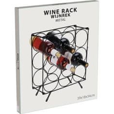 EXCELLENT Odlično KO-DD1001030 Kovinsko stojalo za vino za 9 steklenic
