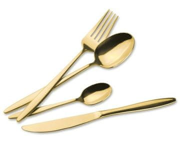 EXCELLENT Excellent KO-CC4100940 Set jedilnega pribora nerjaveče jeklo 24 kosov GOLD