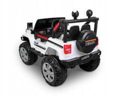 shumee Vozilo na akumulator JEEP WHITE 4X4 ROCKER/LED/MP3