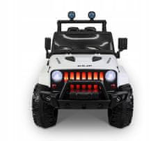 shumee Vozilo na akumulator JEEP WHITE 4X4 ROCKER/LED/MP3