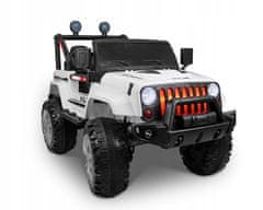 shumee Vozilo na akumulator JEEP WHITE 4X4 ROCKER/LED/MP3