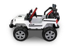 shumee Vozilo na akumulator JEEP WHITE 4X4 ROCKER/LED/MP3