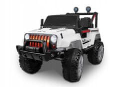 shumee Vozilo na akumulator JEEP WHITE 4X4 ROCKER/LED/MP3