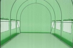 shumee Vrtni tunel iz folije 10 m² 450 x 200 cm zeleni rastlinjak