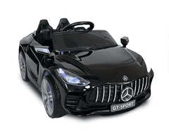 shumee Avto kabriolet GT-SPORT z baterijo + daljinskim upravljalnikom, za otroke, črne barve