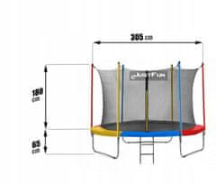 shumee VRTNI TRAMPOLIN JUST FUN 10FT-305CM MULTI