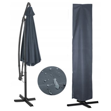 shumee Prevleka za vrtni senčnik 192 x 44 x 192 cm črna