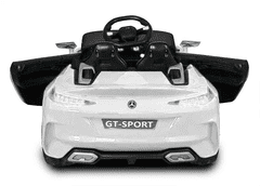 shumee Avto kabriolet GT-SPORT z baterijo + daljinskim upravljalnikom, za otroke, izjemno udoben - bel