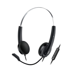 Genius HS-220U (31710020400) črne, lahke slušalke z mikrofonom za online komunikacijo
