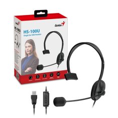 Genius HS-100U (31710027400) USB klicna naglavna slušalka črna