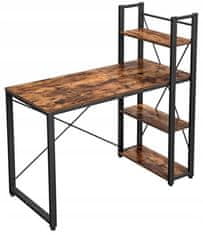 shumee Računalniška miza, polica, rustikalno podstrešje