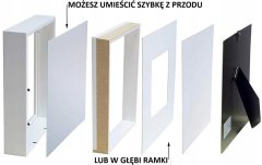 shumee Okvir BOX črn 3D globine 23x23 cm za fotografije