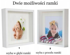 shumee Okvir BOX bel 3D 23x23 cm globok za fotografije