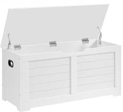 shumee Skrinja za shranjevanje s organizatorjem bele barve
