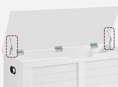 shumee Skrinja za shranjevanje s organizatorjem bele barve