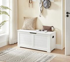 shumee Skrinja za shranjevanje s organizatorjem bele barve