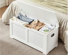 shumee Skrinja za shranjevanje s organizatorjem bele barve