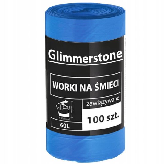 shumee VREČE ZA SMETI GLIMMERSTONE ZVEZANE 60 L 100 KOSOV DEBELE IN MOČNE KAKOVOSTNE
