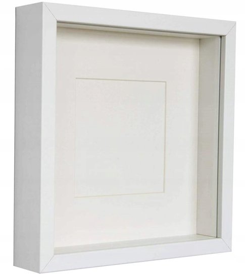 shumee Okvir BOX bel 3D 30x30 cm globok za fotografije