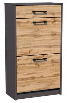 shumee Omarica za čevlje 2D1S GRAFIT-WOTAN s predalnikom ROB