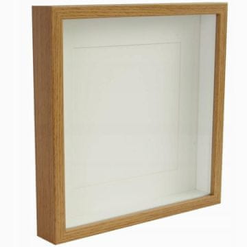 shumee Okvir BOX hrast 3D 30x30 cm globok za fotografije