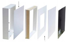 shumee Okvir BOX hrast 3D 30x30 cm globok za fotografije