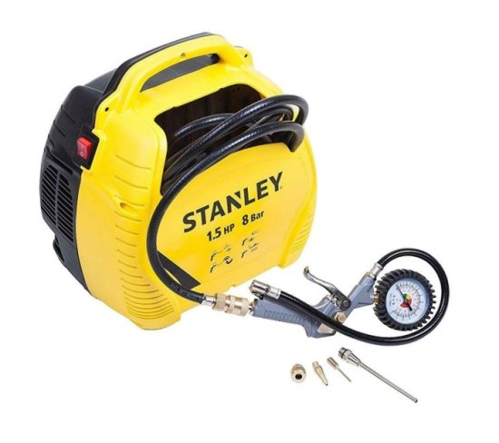Stanley kompresor prenosni AIR KIT z osnovnim priborom 230V 1,1kW, 8 bar,