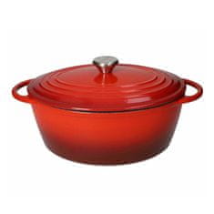 Brandani Cocotte rdeča kozica 29x23,5xh12,5cm / 5l / ovalna / indukcija / ghiza